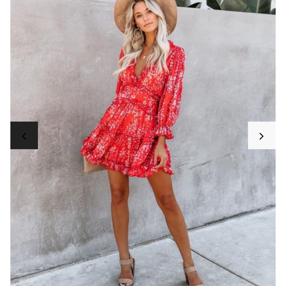 Gorgeous Vici Floral Ruffle Dress. Size S